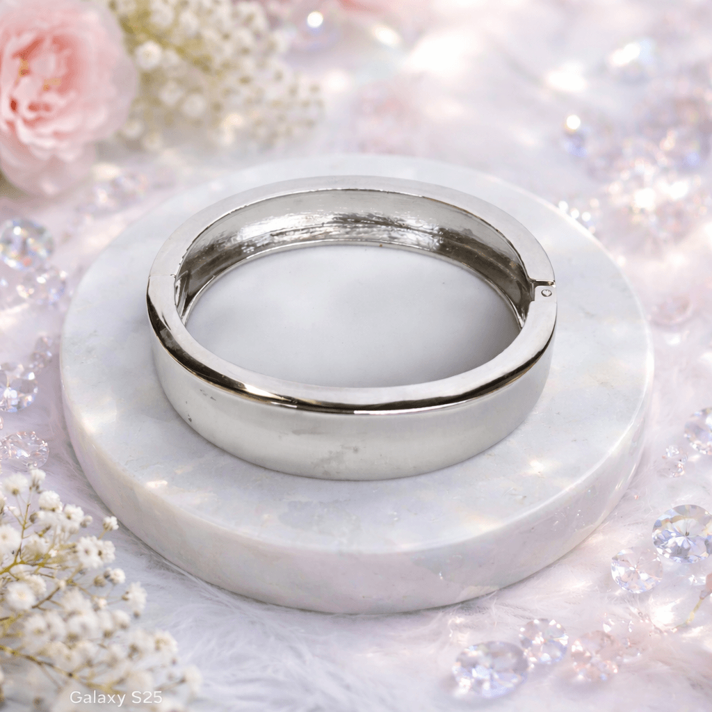 Stylish Chunky Silver-Tone Cuff Bracelet