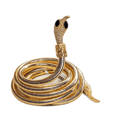 Designer Golden Snake Chain Necklace with Bracelet