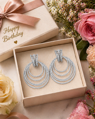 Silver Radiance Multi-Layer Earrings