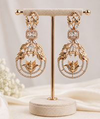 Rose Gold Lotus Bloom Earrings