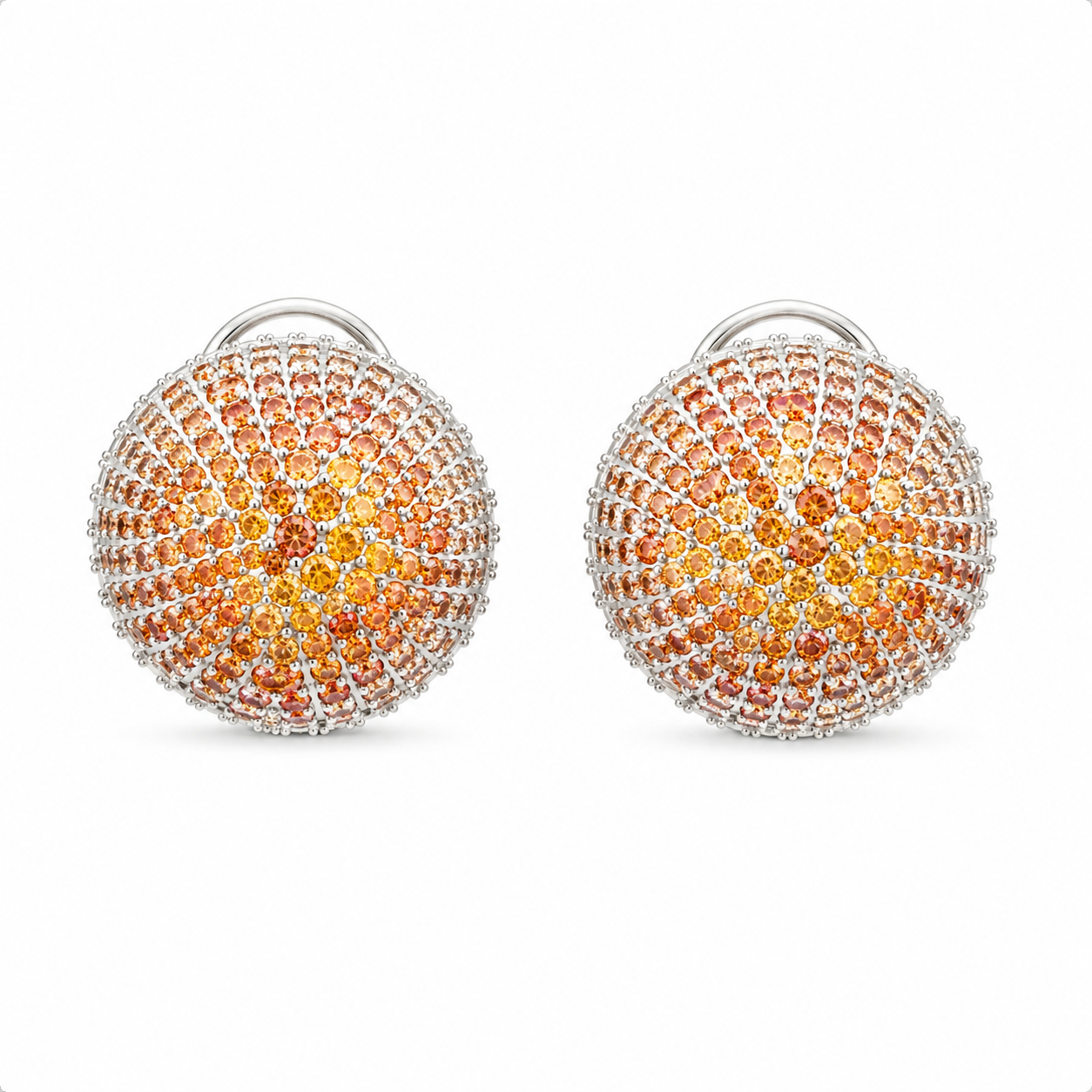 Round shape cubic zirconia stone Earrings