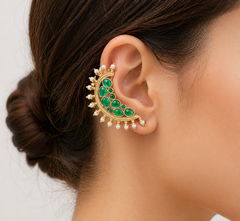 Emerald Pearl Royale Gold Plated Earcuff