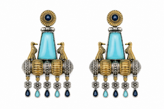 Blue Aura Dual Tone Dangles