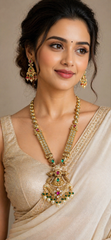 Shahi Heritage Temple Gold Plated Necklace Set