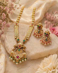 Shahi Heritage Temple Gold Plated Necklace Set
