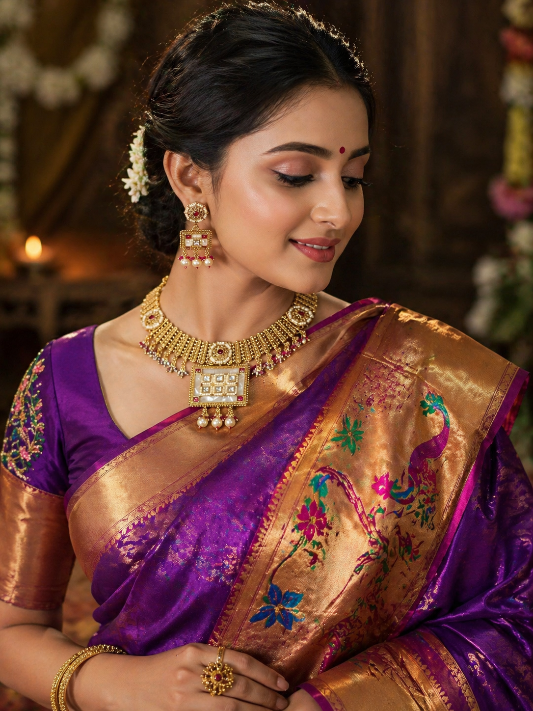 Maharani Royale Gold Plated Choker Set