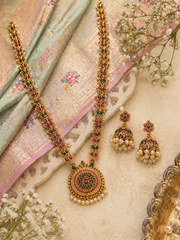 Maharani Chandrika Gold Plated Long Haar Set