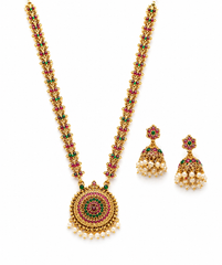 Maharani Chandrika Gold Plated Long Haar Set