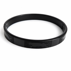 Black Panther Engraved Stainless Steel Kada Bracelet for Men