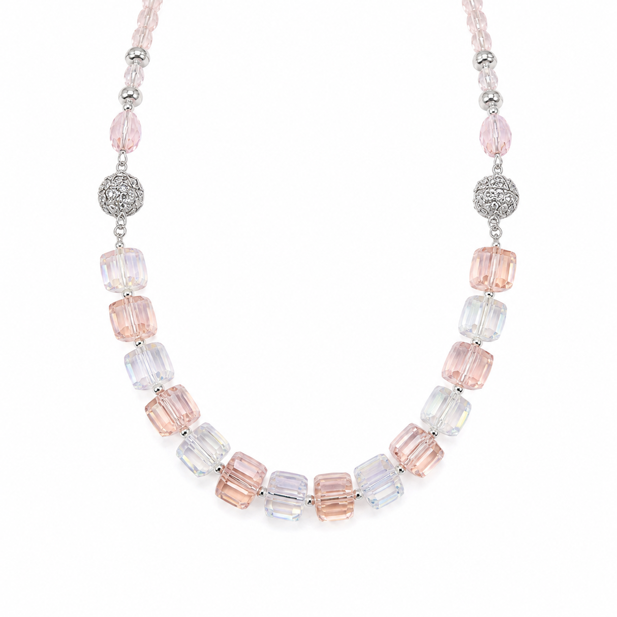 Elegant Multicolor Crystal Beaded Necklace Cum Bracelet for Women Stylish Layered Fashion Jewellery