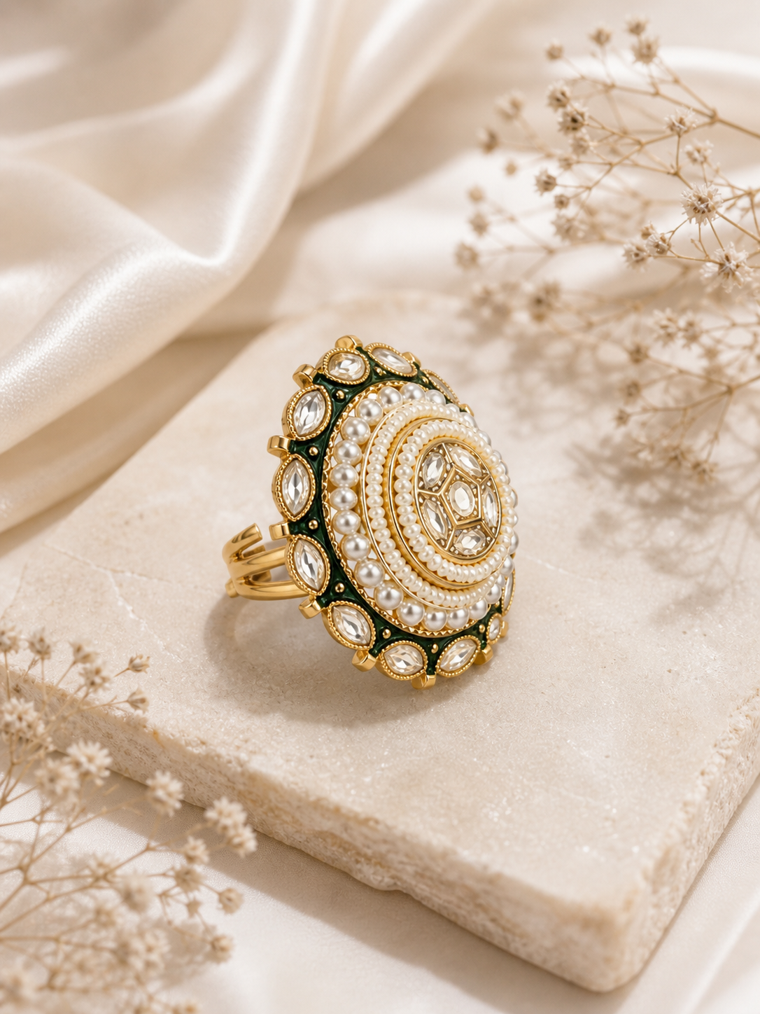 Celestia Kundan Bloom Ring