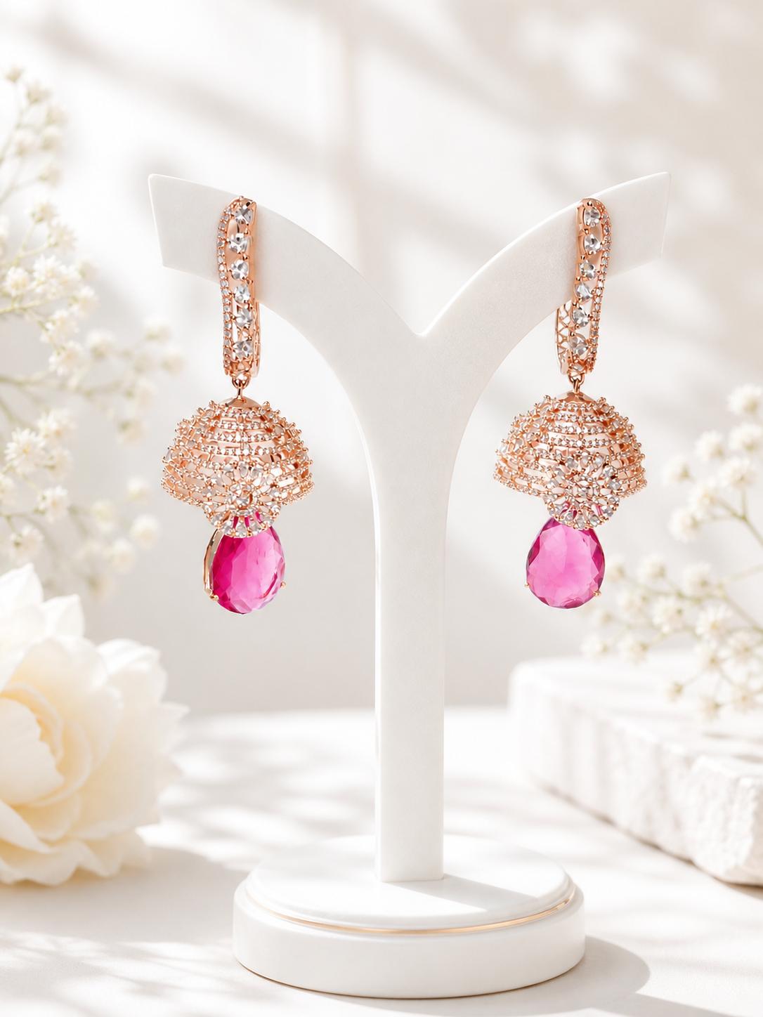 Rosé Royale Jhumka Earrings
