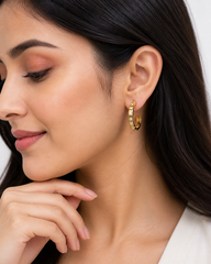 Aurelia Spark Hoop Gold Plated Earrings