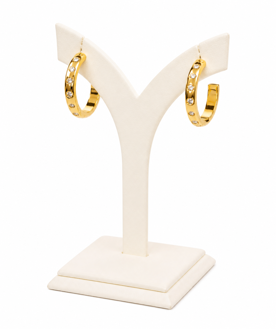 Aurelia Spark Hoop Gold Plated Earrings