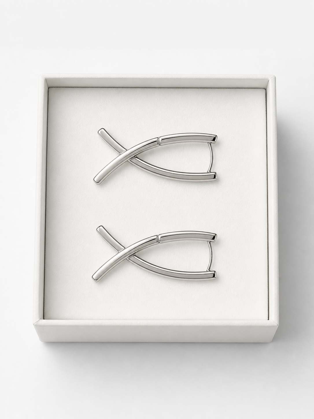 Aurelia Cross Curve Slilver Earrings