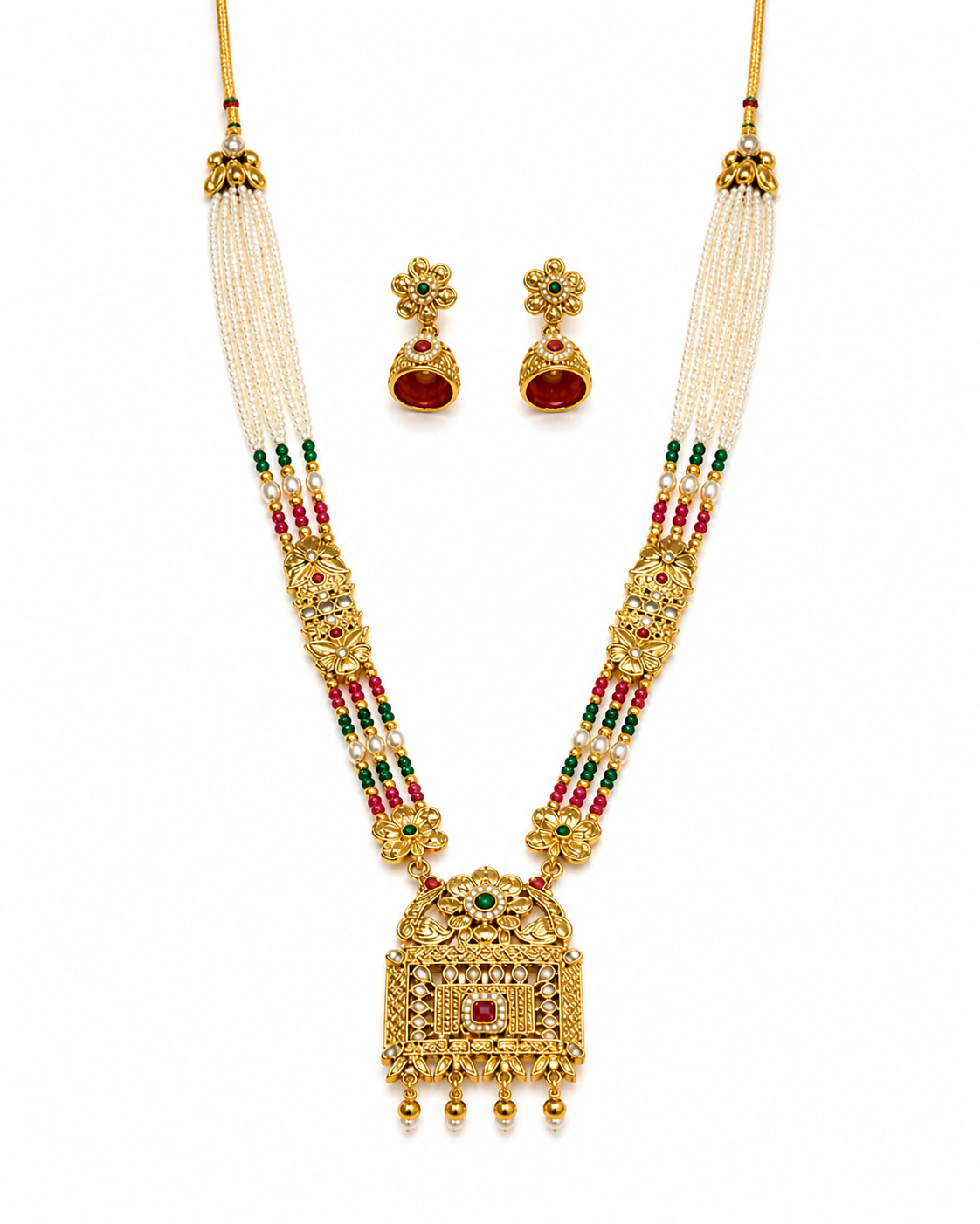 Maharani Pearl Heritage Gold Plated Haar Set
