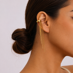18K gold plated Statement Chain Ear Cuff