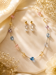 Pastel Prism Crystal Necklace Set
