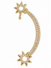 Celestial Star Crystal Ear Cuff Earrings for Women