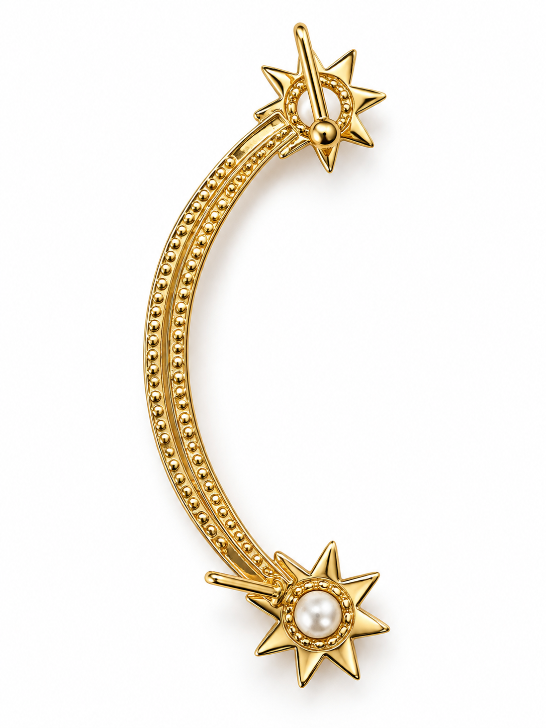 Celestial Star Crystal Ear Cuff Earrings for Women