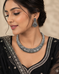 Heritage Oxidized Choker Necklace Set