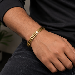 Minimalist Gold Plated Stainless Steel Kada
