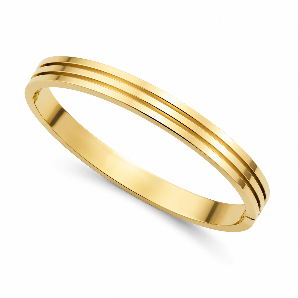 Minimalist Gold Plated Stainless Steel Kada
