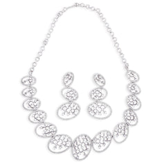 Contemporary American diamond necklace set