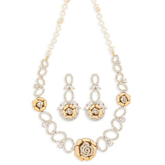 Floral mehandi polished necklace set