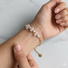 Rose Quartz Pearl Bracelet