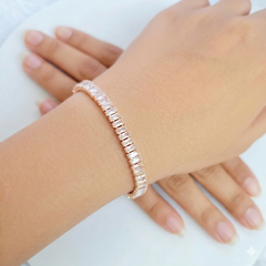 Rose Gold Baguette Tennis Bracelet