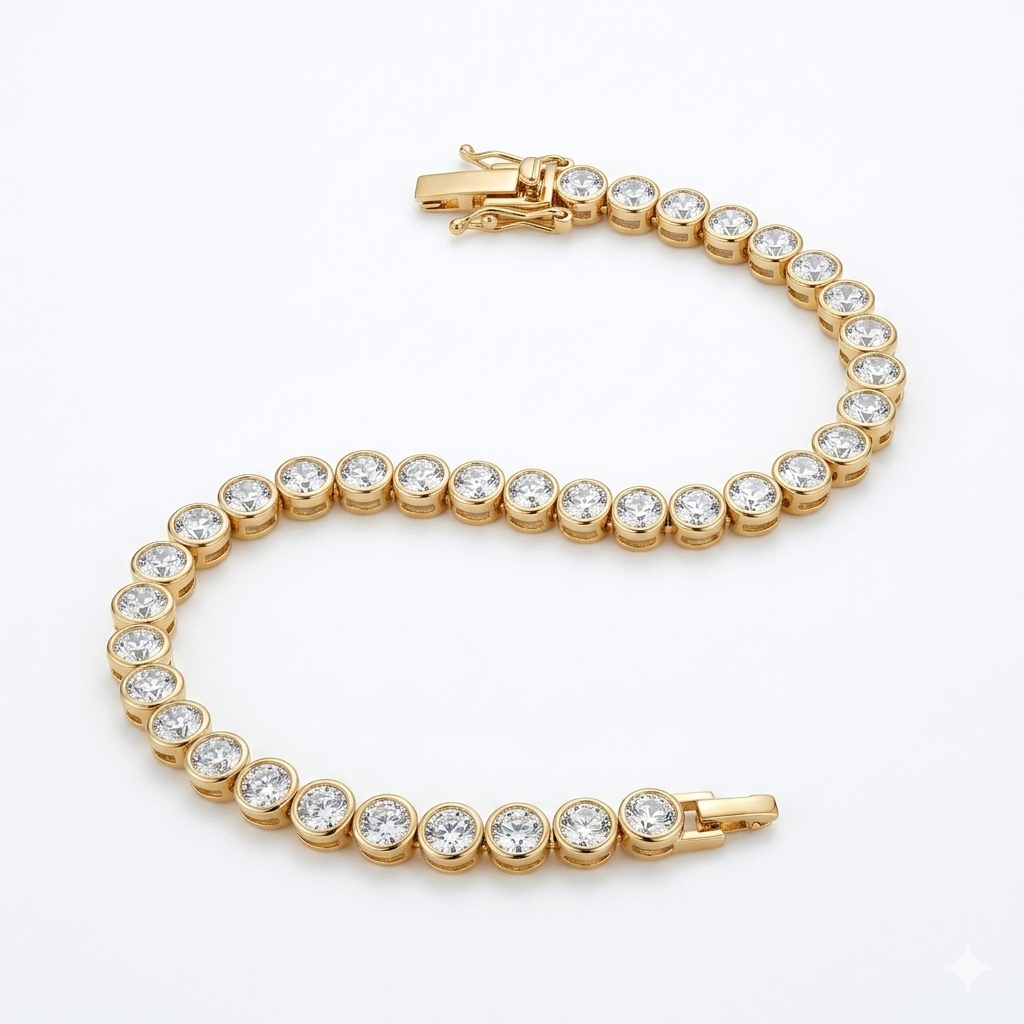 Rose Glow Tennis Bracelet