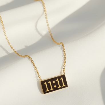 Elegant 11:11 Gold-Plated  Charm Necklace | Stylish Everyday Jewellery