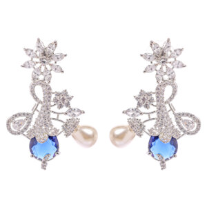 Blue Stone cubic zirconia necklace set
