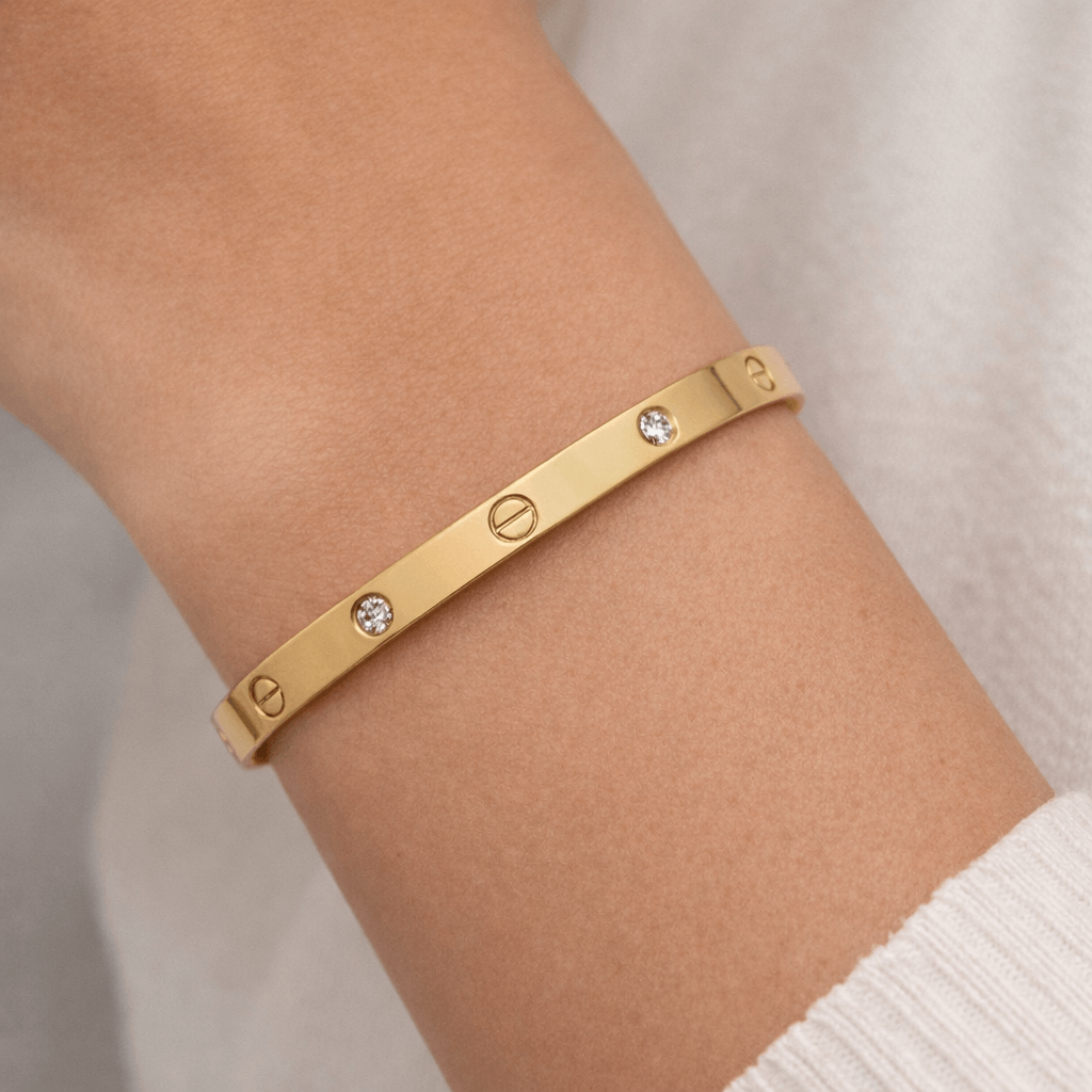 Luxe Spark Screw Gold Plated openable Bracelet / Kada