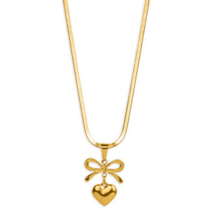 Bow and heart Necklace