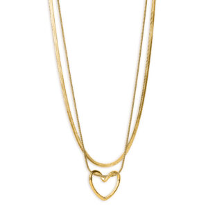 Double layer heart Necklace
