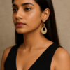 Metal geometric drop & dangle earring