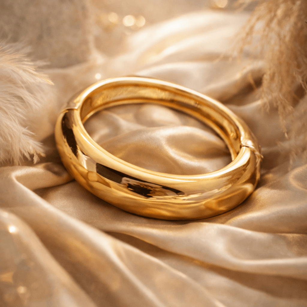 Royal Gloss Chunky Gold Plated Kada - Image 2