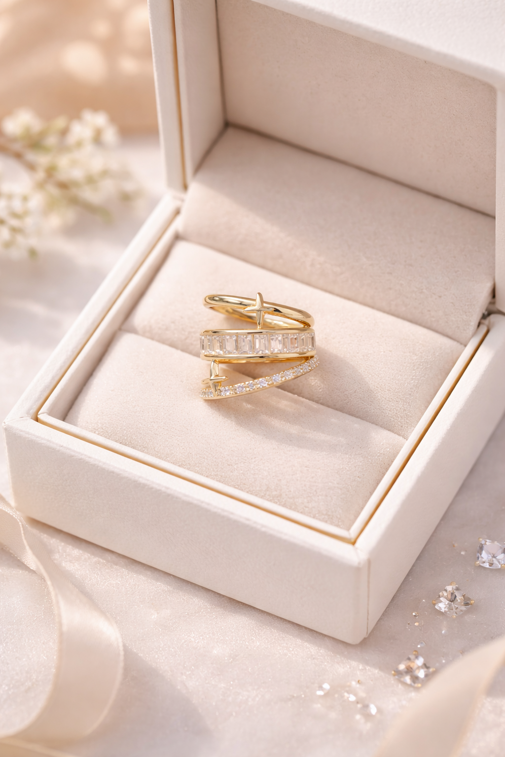 Golden Spark Multi-Layer Golden Ear Cuff - Image 2