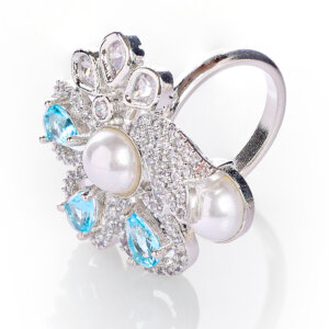 CZ with Pearl & Monalisa Stone Ring