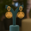 Gold plated Jali drop earring