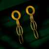 Interlocking chain link drop earring