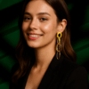 Interlocking chain link drop earring