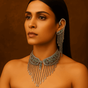 Antique In do-western Afghani Oxidized Choker