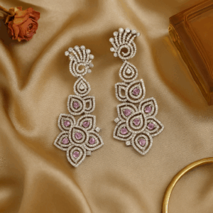 Floral regal charm soft lavender Earrings