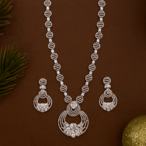 Crystal Embrace American Diamond necklace set