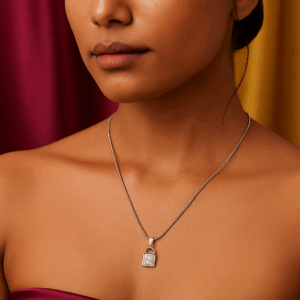Glow Lock  925 Silver Chain Pendent