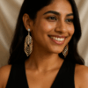 Leaf Shaped metallic Earring