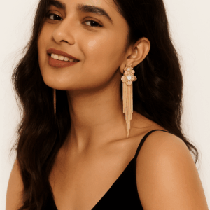 Metal tassel tango Earring
